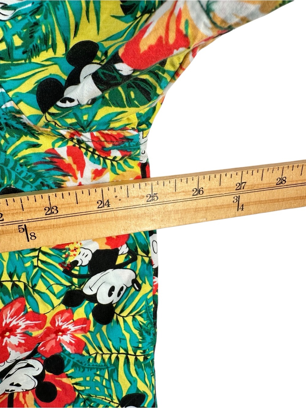 Disney Mickey Mouse Tropical Hawaiian Shirt XL Cotton Button Up Resort Vacation - Picture 12 of 16